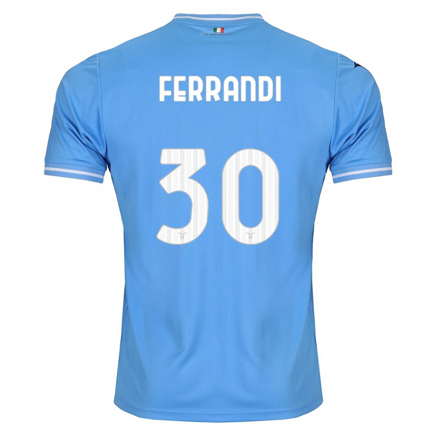 Kids Football Giulia Ferrandi #30 Blue Home Jersey 2023/24 T-Shirt Canada