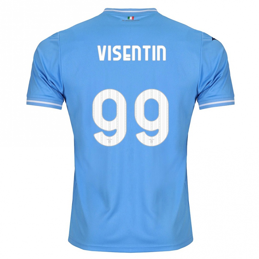 Kids Football Noemi Visentin #99 Blue Home Jersey 2023/24 T-Shirt Canada