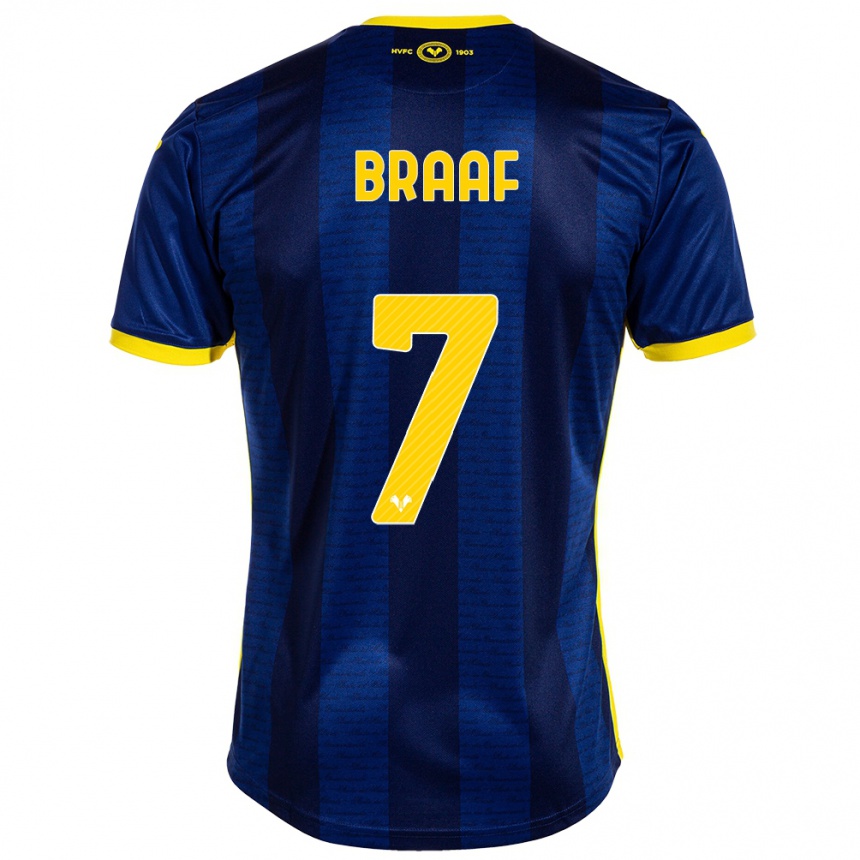 Enfant Football Maillot Jayden Braaf #7 Marin Tenues Domicile 2023/24 Canada