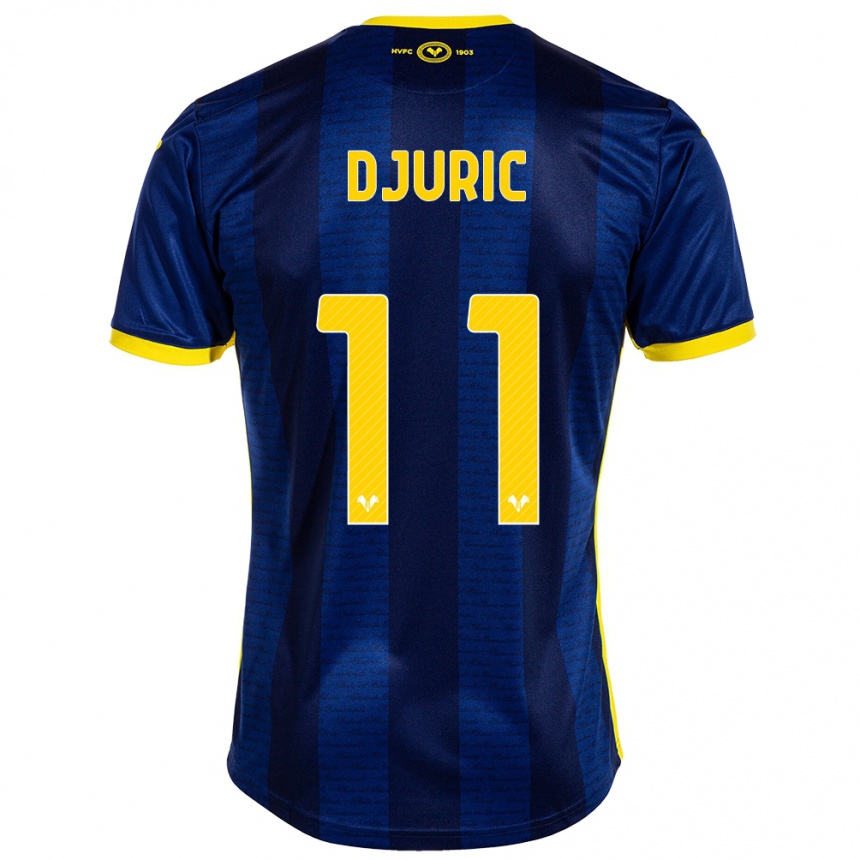 Kids Football Milan Djuric #11 Navy Home Jersey 2023/24 T-Shirt Canada