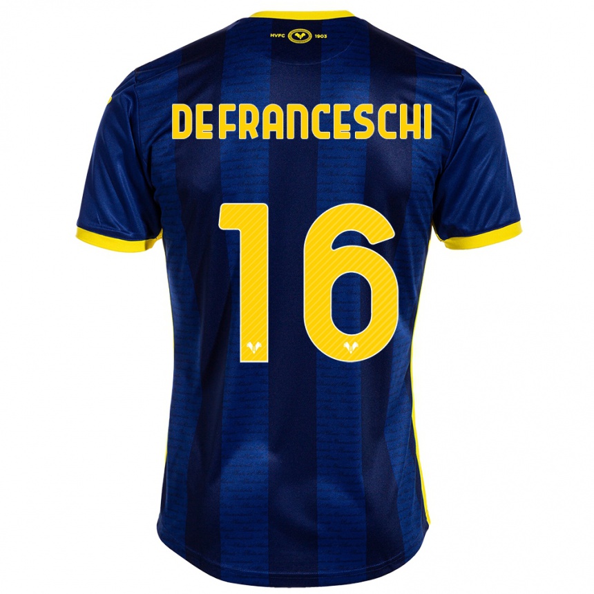 Enfant Football Maillot Edoardo De Franceschi #16 Marin Tenues Domicile 2023/24 Canada