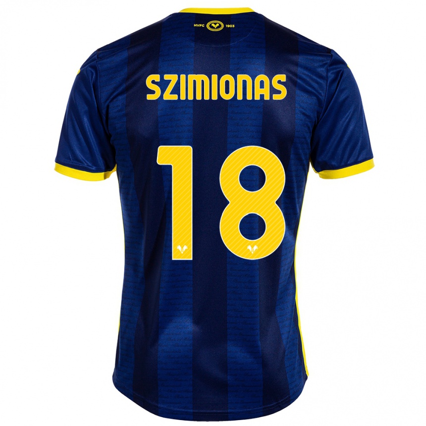 Enfant Football Maillot Luca Szimionas #18 Marin Tenues Domicile 2023/24 Canada