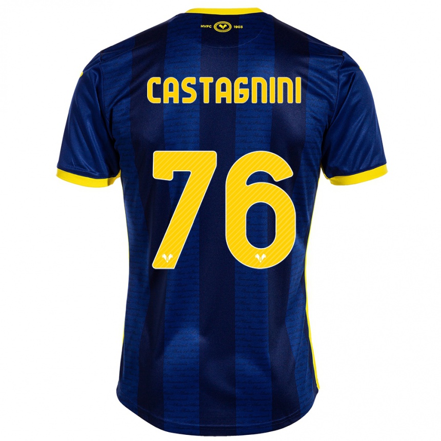 Kids Football Mirko Castagnini #76 Navy Home Jersey 2023/24 T-Shirt Canada