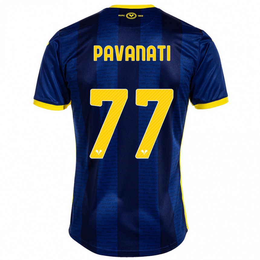 Enfant Football Maillot Alessandro Pavanati #77 Marin Tenues Domicile 2023/24 Canada