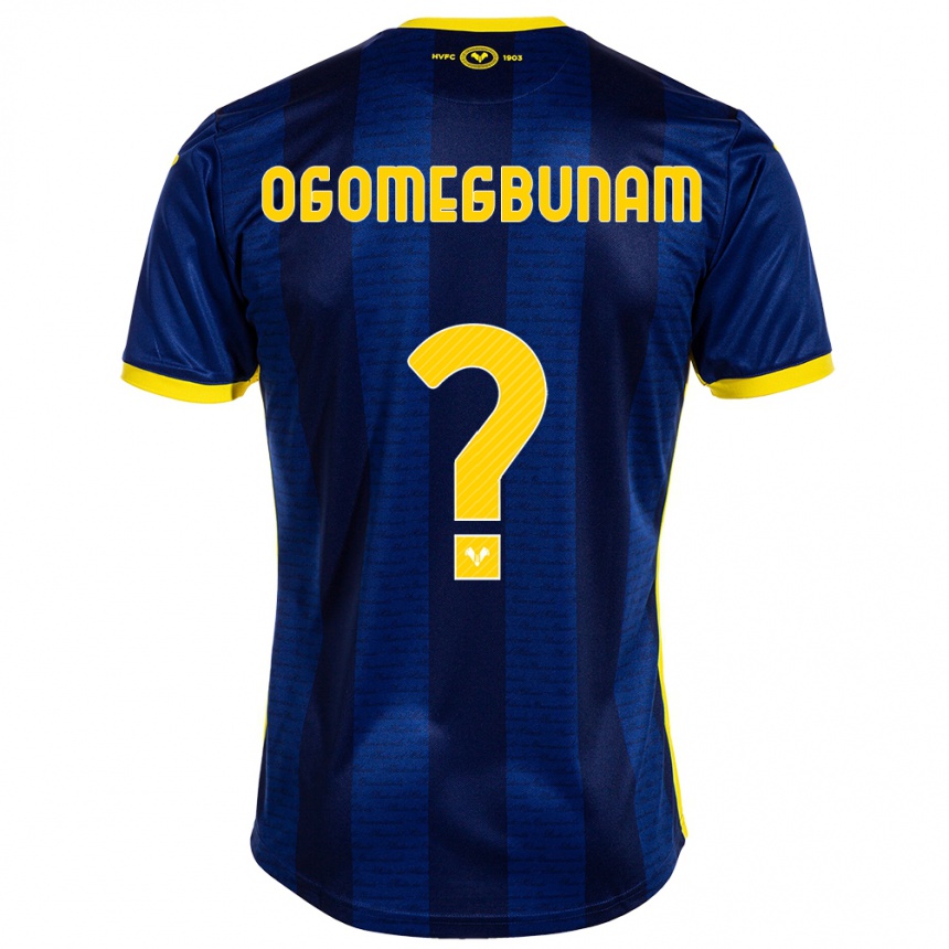 Kids Football Izu Ogomegbunam #0 Navy Home Jersey 2023/24 T-Shirt Canada