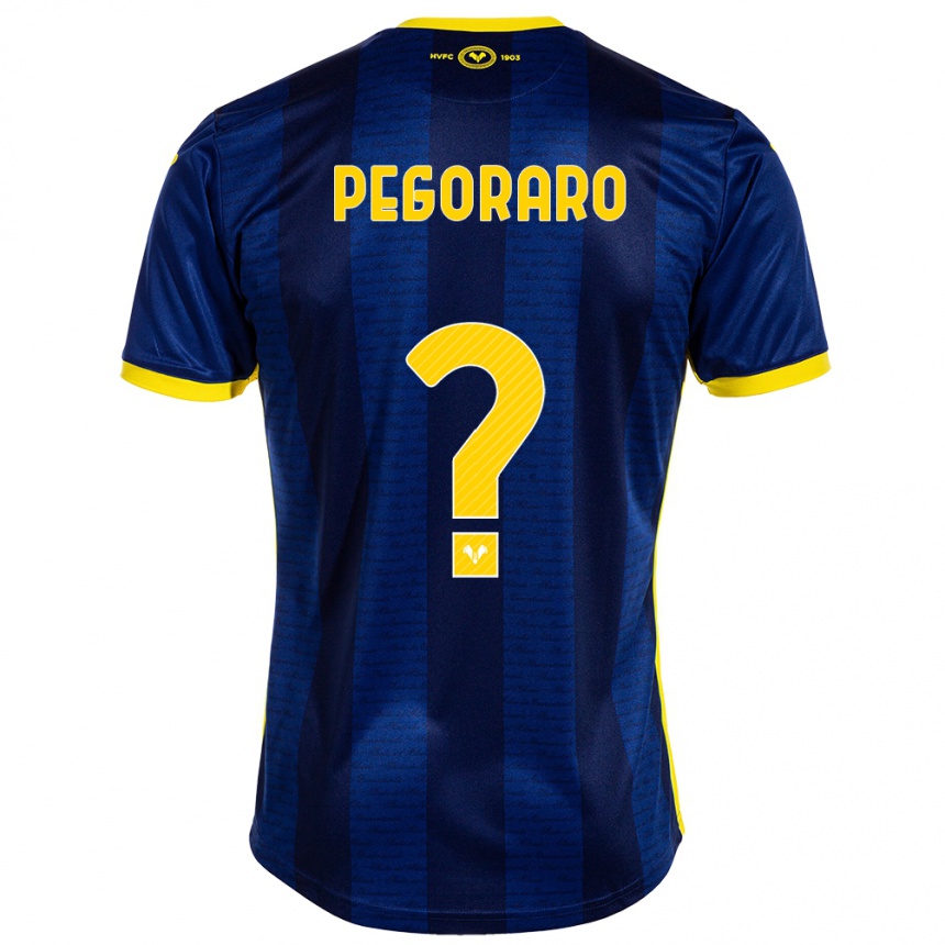 Kids Football Leonardo Pegoraro #0 Navy Home Jersey 2023/24 T-Shirt Canada