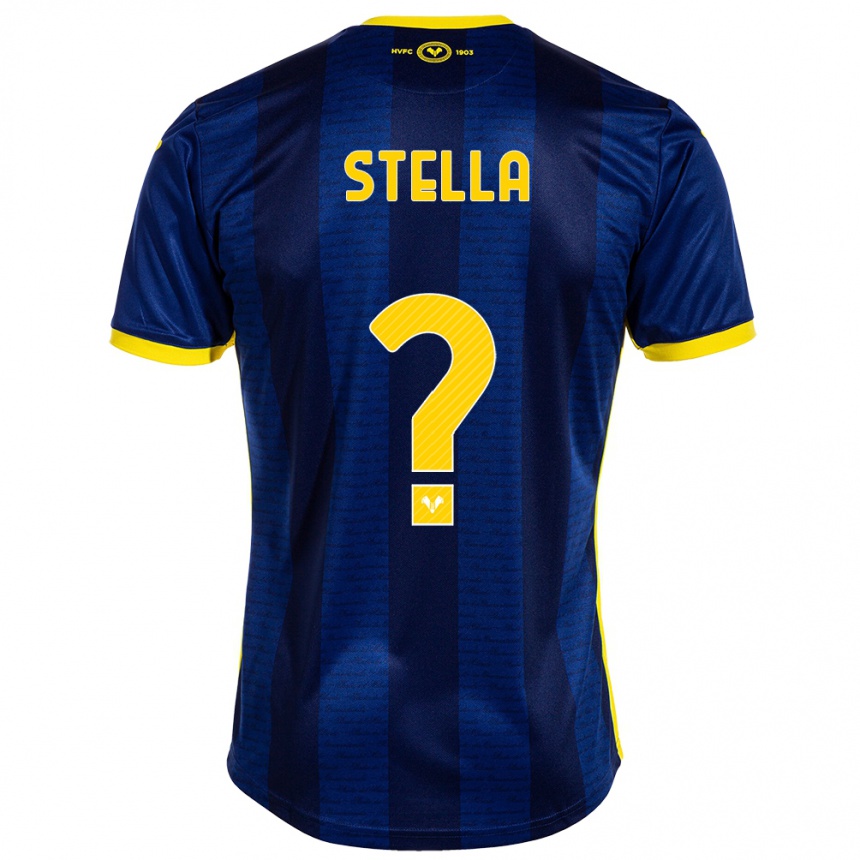 Enfant Football Maillot Kevin Stella #0 Marin Tenues Domicile 2023/24 Canada