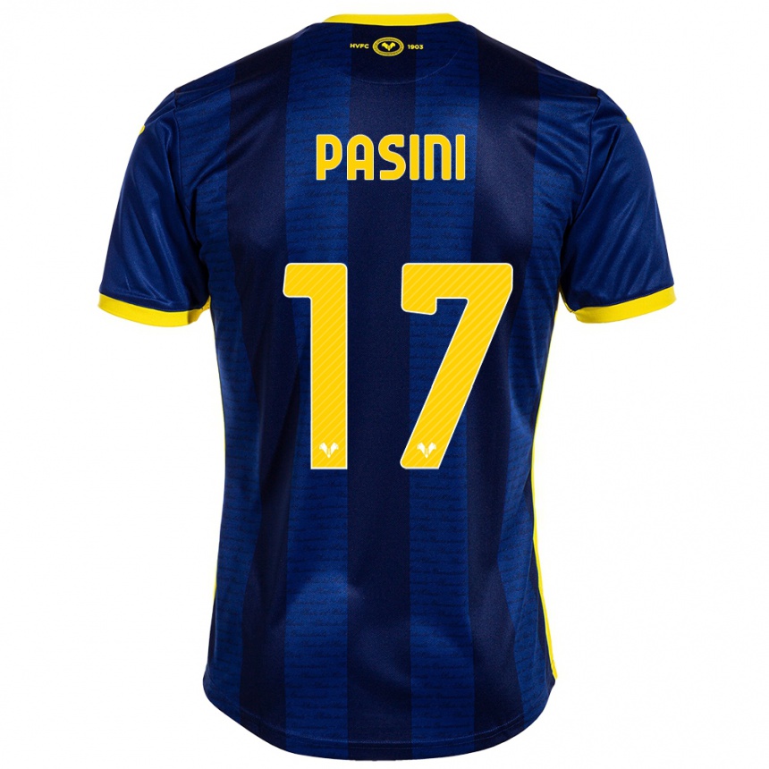 Enfant Football Maillot Veronica Pasini #17 Marin Tenues Domicile 2023/24 Canada