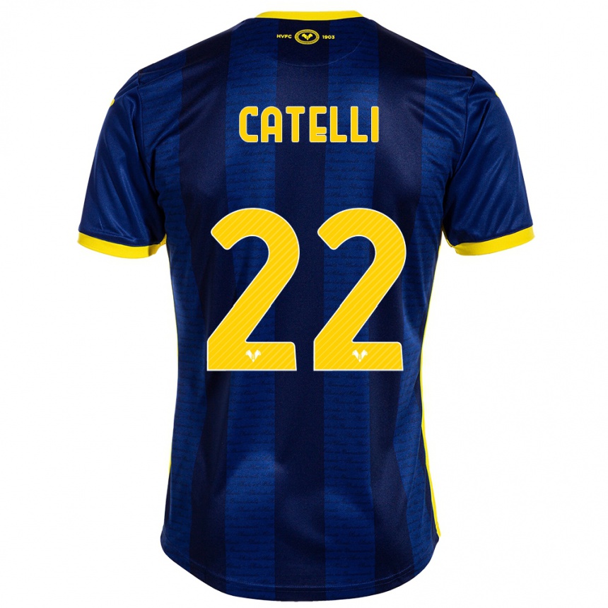 Enfant Football Maillot Anna Catelli #22 Marin Tenues Domicile 2023/24 Canada