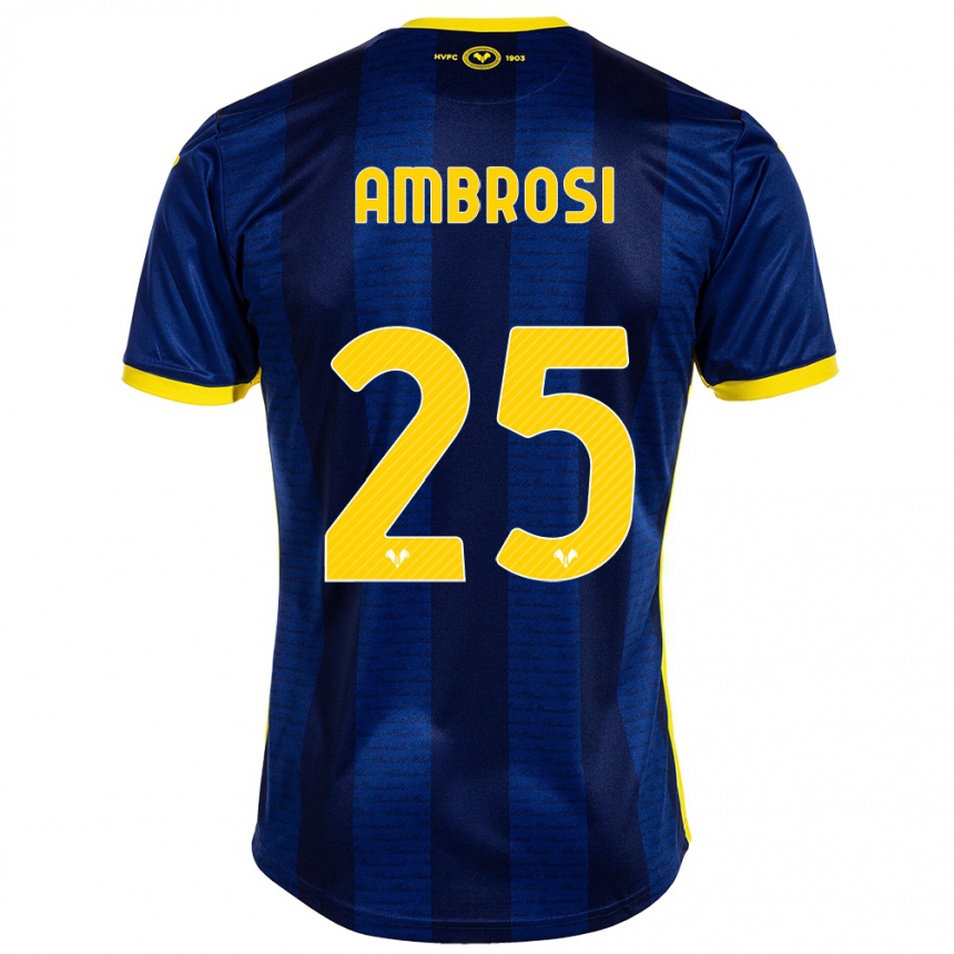 Kids Football Caterina Ambrosi #25 Navy Home Jersey 2023/24 T-Shirt Canada