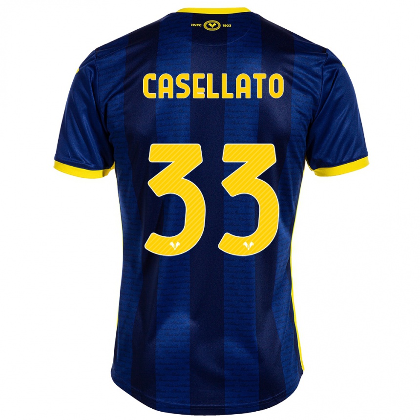 Kids Football Elisa Casellato #33 Navy Home Jersey 2023/24 T-Shirt Canada