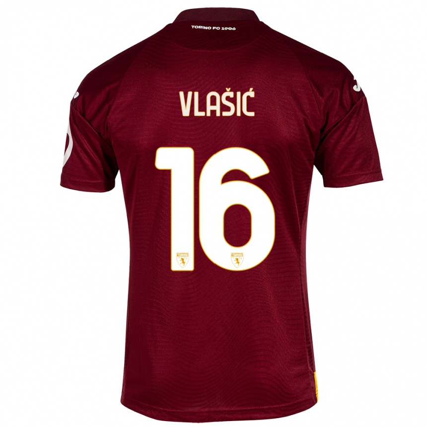 Kids Football Nikola Vlašić #16 Dark Red Home Jersey 2023/24 T-Shirt Canada