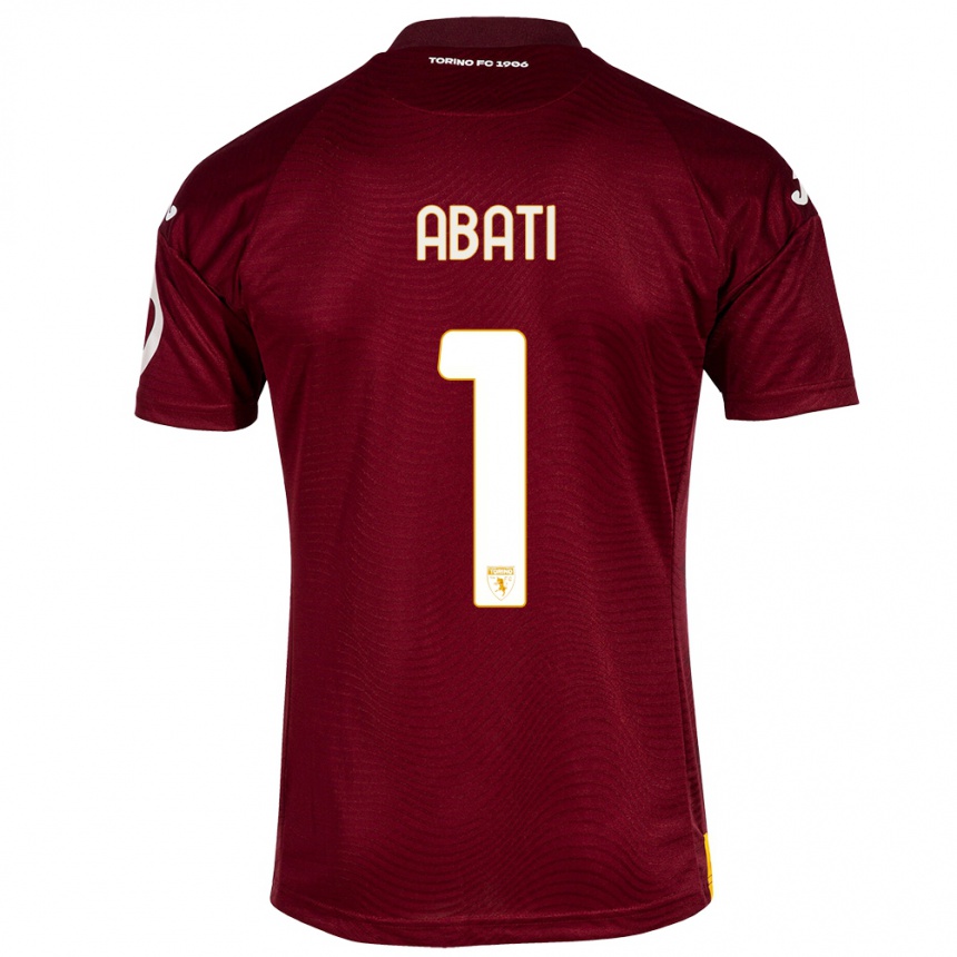 Enfant Football Maillot Lorenzo Abati #1 Rouge Foncé Tenues Domicile 2023/24 Canada