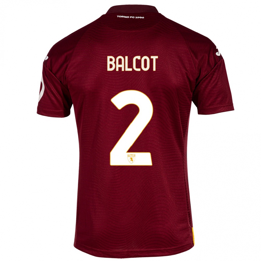 Kids Football Côme Bianay Balcot #2 Dark Red Home Jersey 2023/24 T-Shirt Canada