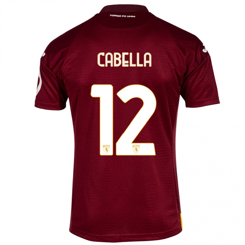 Enfant Football Maillot Matteo Cabella #12 Rouge Foncé Tenues Domicile 2023/24 Canada