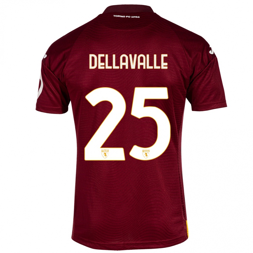 Kids Football Alessandro Dellavalle #25 Dark Red Home Jersey 2023/24 T-Shirt Canada