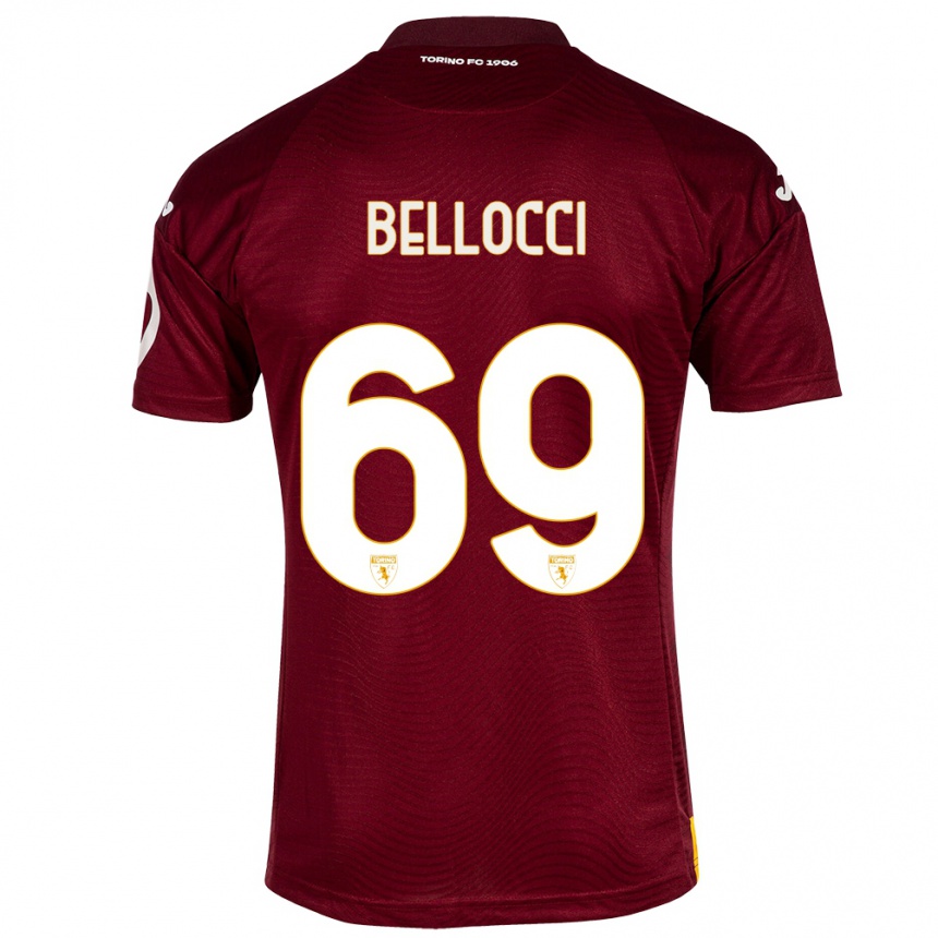 Enfant Football Maillot Andrea Bellocci #69 Rouge Foncé Tenues Domicile 2023/24 Canada