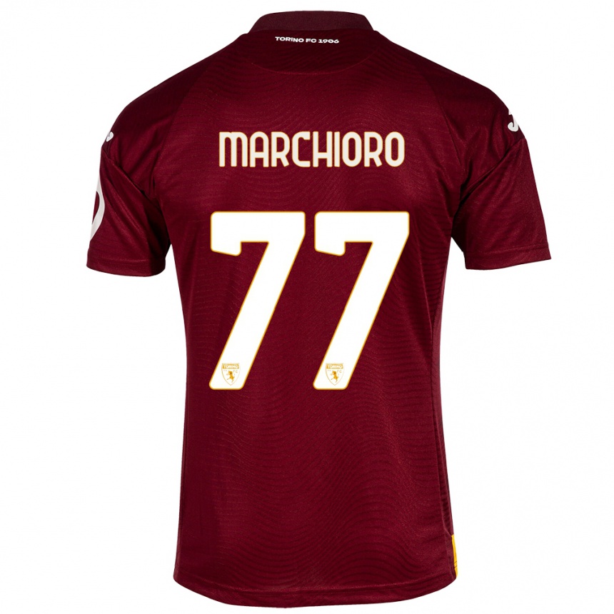 Kids Football Raffaele Marchioro #77 Dark Red Home Jersey 2023/24 T-Shirt Canada