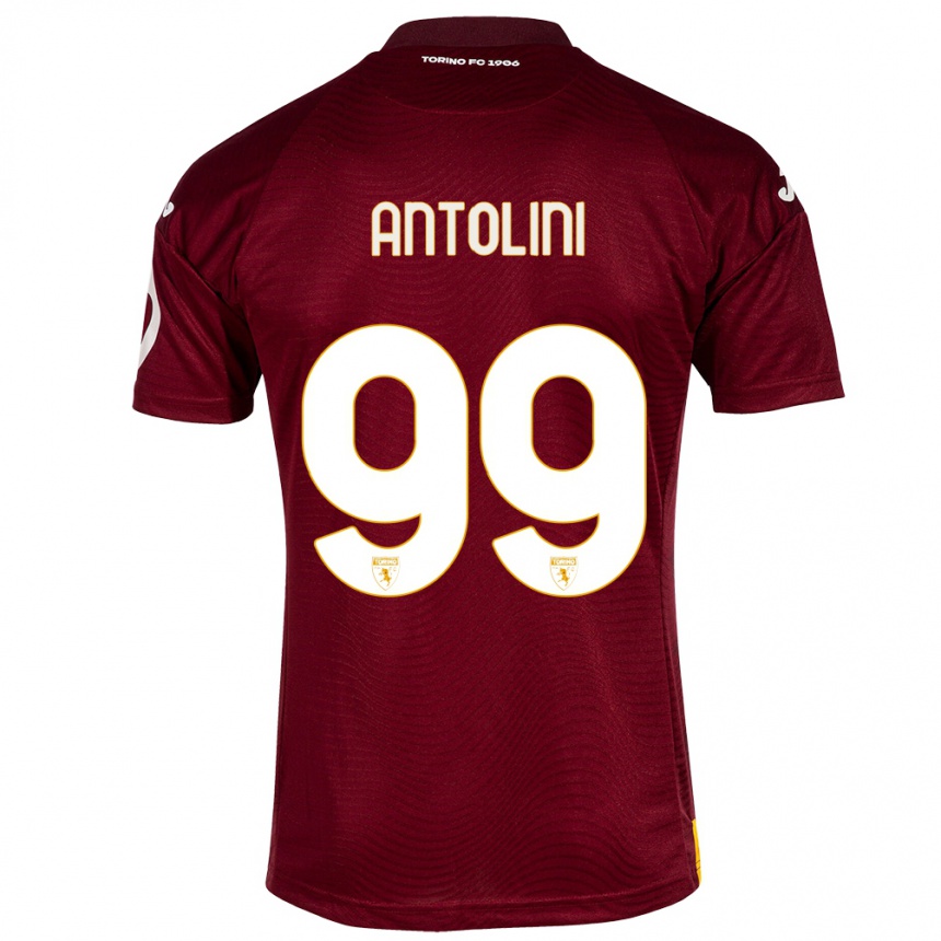 Kids Football Jacopo Antolini #99 Dark Red Home Jersey 2023/24 T-Shirt Canada