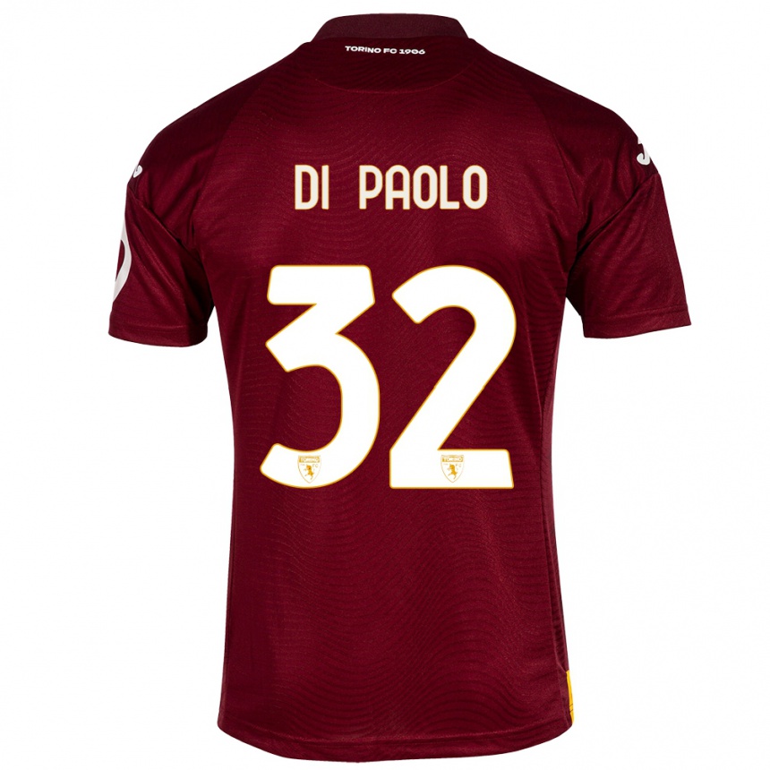 Enfant Football Maillot Sebastiano Di Paolo #32 Rouge Foncé Tenues Domicile 2023/24 Canada