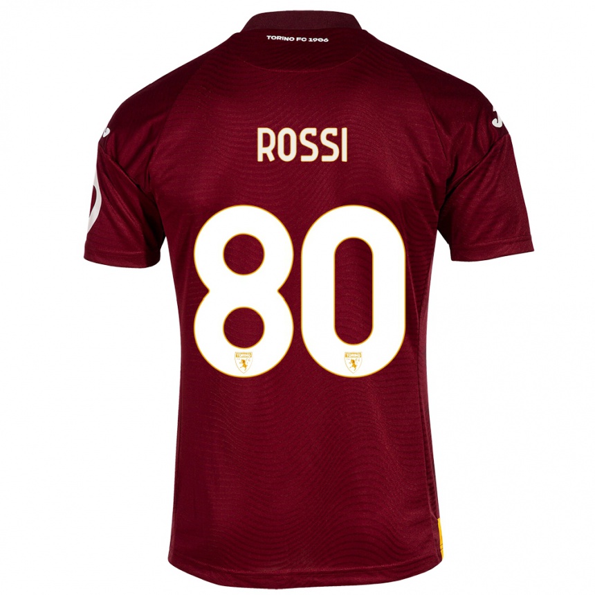 Enfant Football Maillot Simone Rossi #80 Rouge Foncé Tenues Domicile 2023/24 Canada