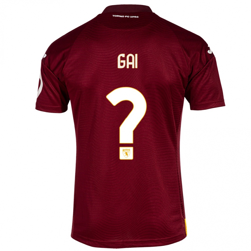 Kids Football Fabrizio Gai #0 Dark Red Home Jersey 2023/24 T-Shirt Canada