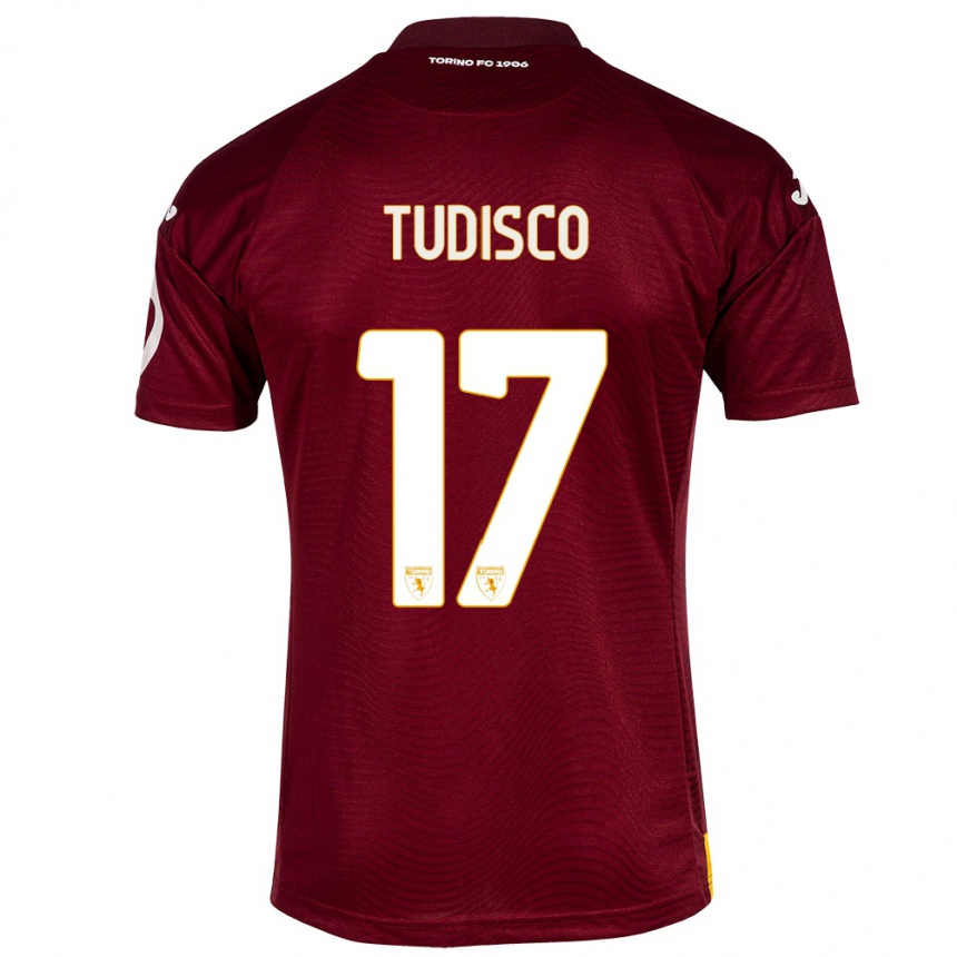 Kids Football Giorgia Tudisco #17 Dark Red Home Jersey 2023/24 T-Shirt Canada