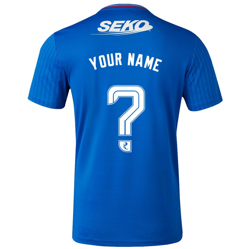 Kids Football Your Name #0 Blue Home Jersey 2023/24 T-Shirt Canada