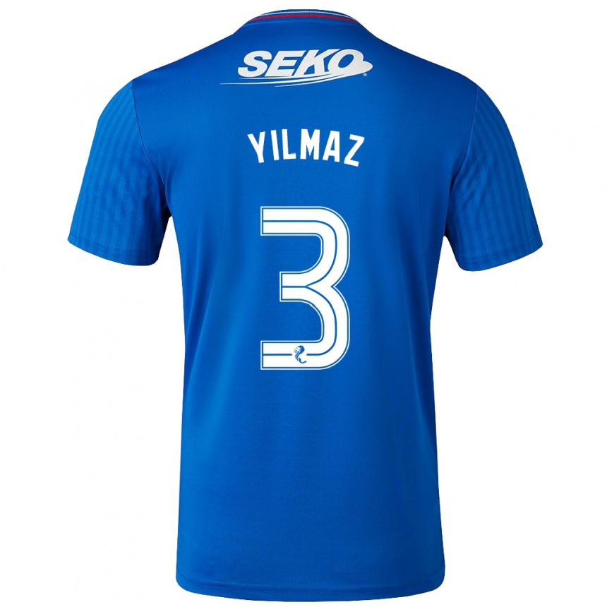 Kids Football Rıdvan Yılmaz #3 Blue Home Jersey 2023/24 T-Shirt Canada