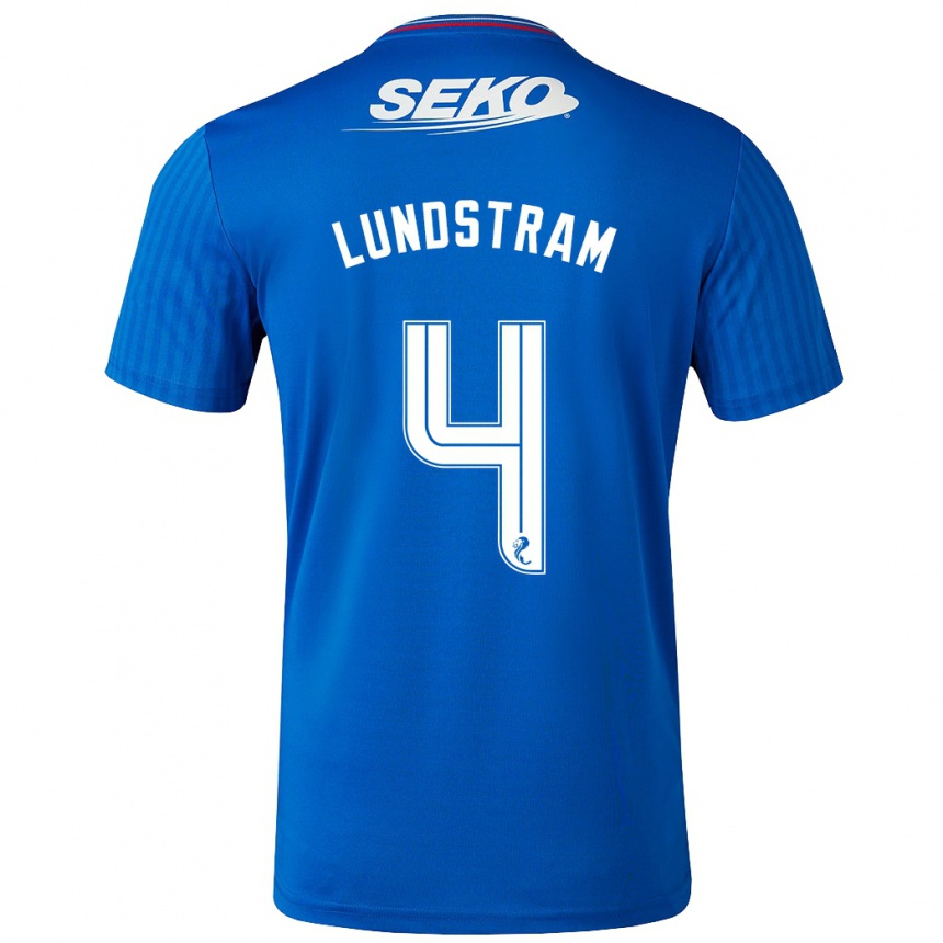 Enfant Football Maillot John Lundstram #4 Bleu Tenues Domicile 2023/24 Canada