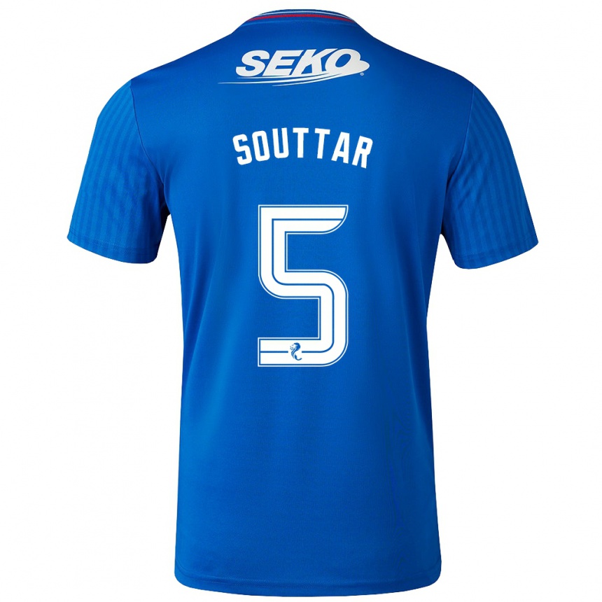 Enfant Football Maillot John Souttar #5 Bleu Tenues Domicile 2023/24 Canada