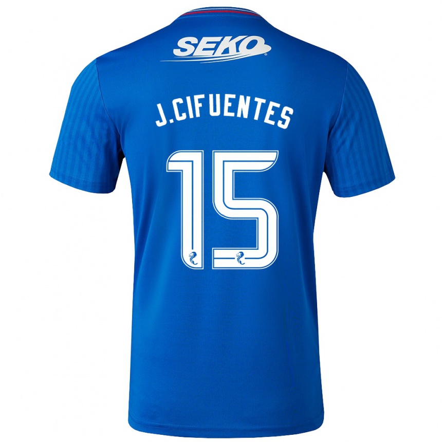 Kids Football José Cifuentes #15 Blue Home Jersey 2023/24 T-Shirt Canada