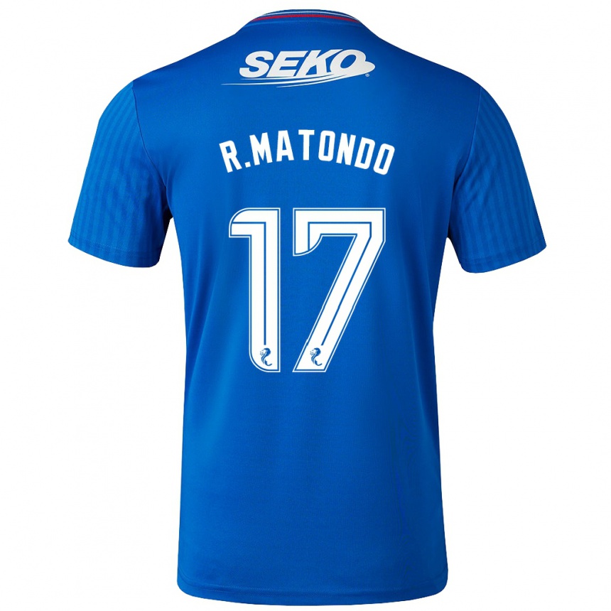 Kids Football Rabbi Matondo #17 Blue Home Jersey 2023/24 T-Shirt Canada