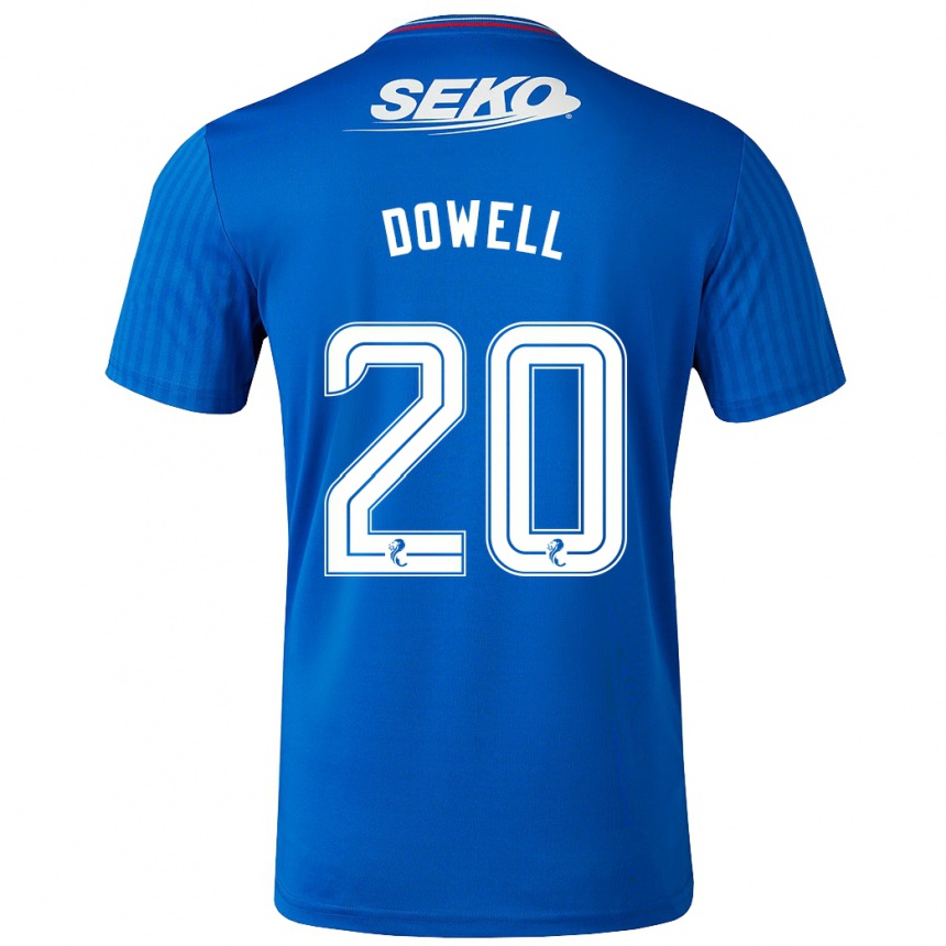 Kids Football Kieran Dowell #20 Blue Home Jersey 2023/24 T-Shirt Canada