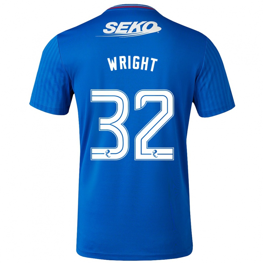 Enfant Football Maillot Kieran Wright #32 Bleu Tenues Domicile 2023/24 Canada