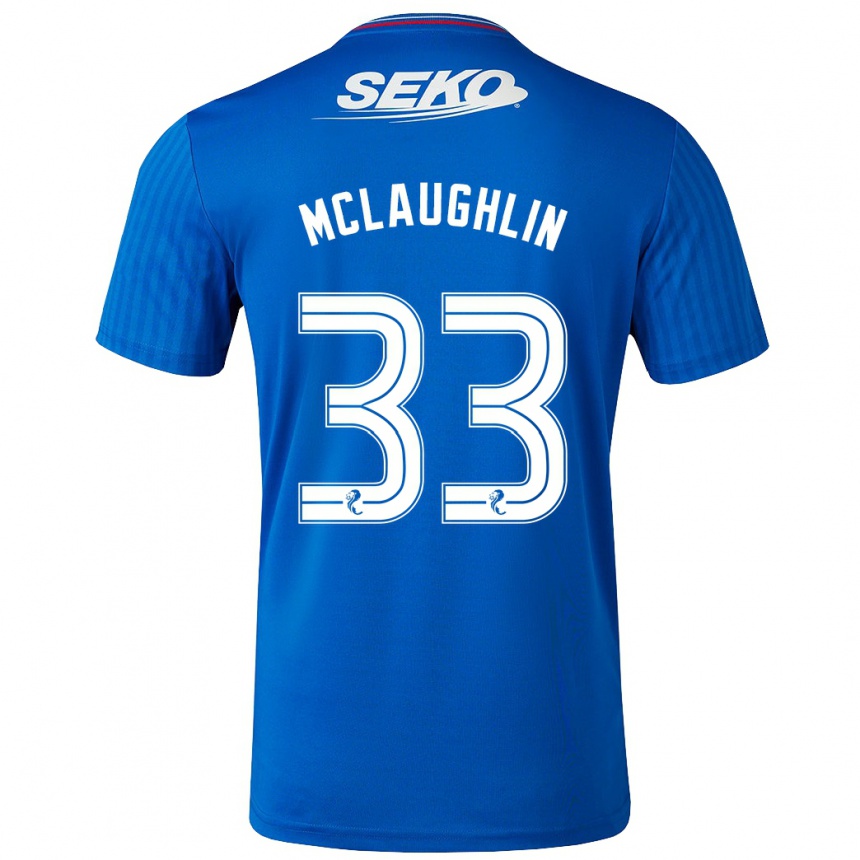 Enfant Football Maillot Jon Mclaughlin #33 Bleu Tenues Domicile 2023/24 Canada