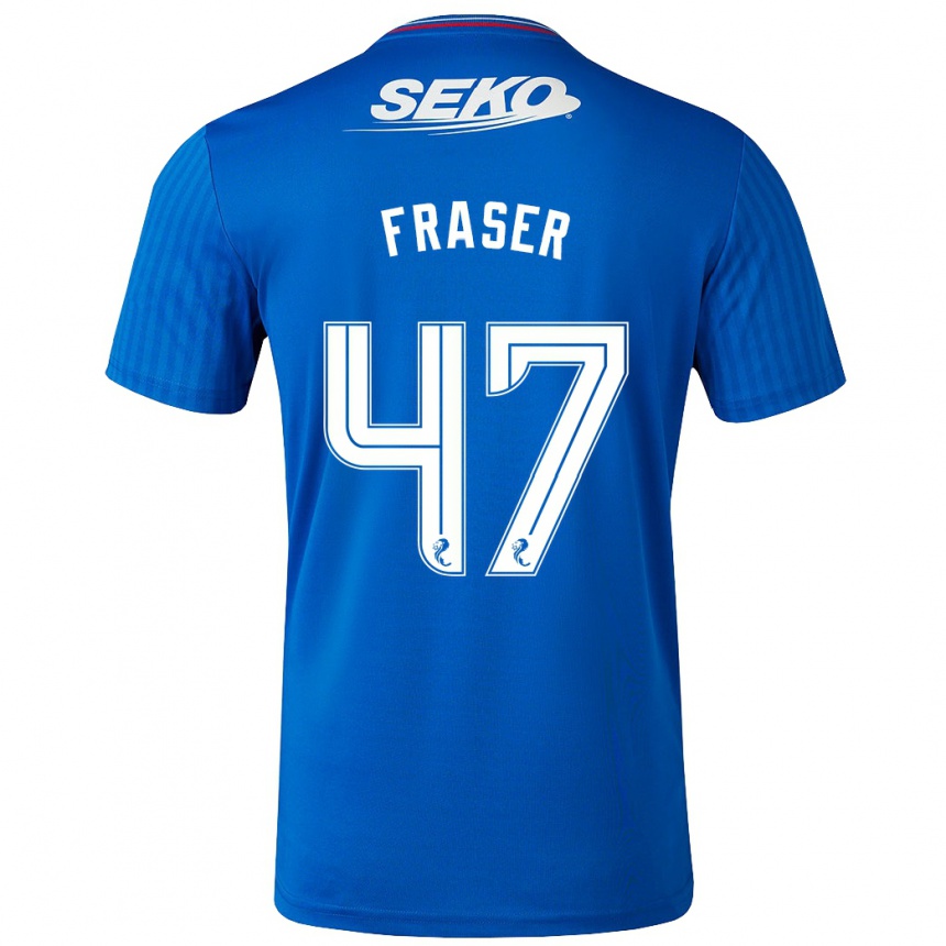 Enfant Football Maillot Robbie Fraser #47 Bleu Tenues Domicile 2023/24 Canada