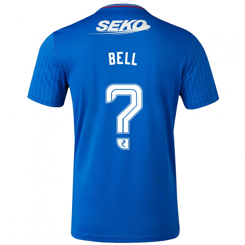 Kids Football Cameron Bell #0 Blue Home Jersey 2023/24 T-Shirt Canada