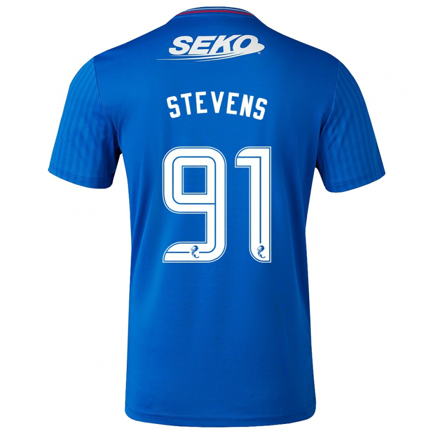 Kids Football Archie Stevens #91 Blue Home Jersey 2023/24 T-Shirt Canada