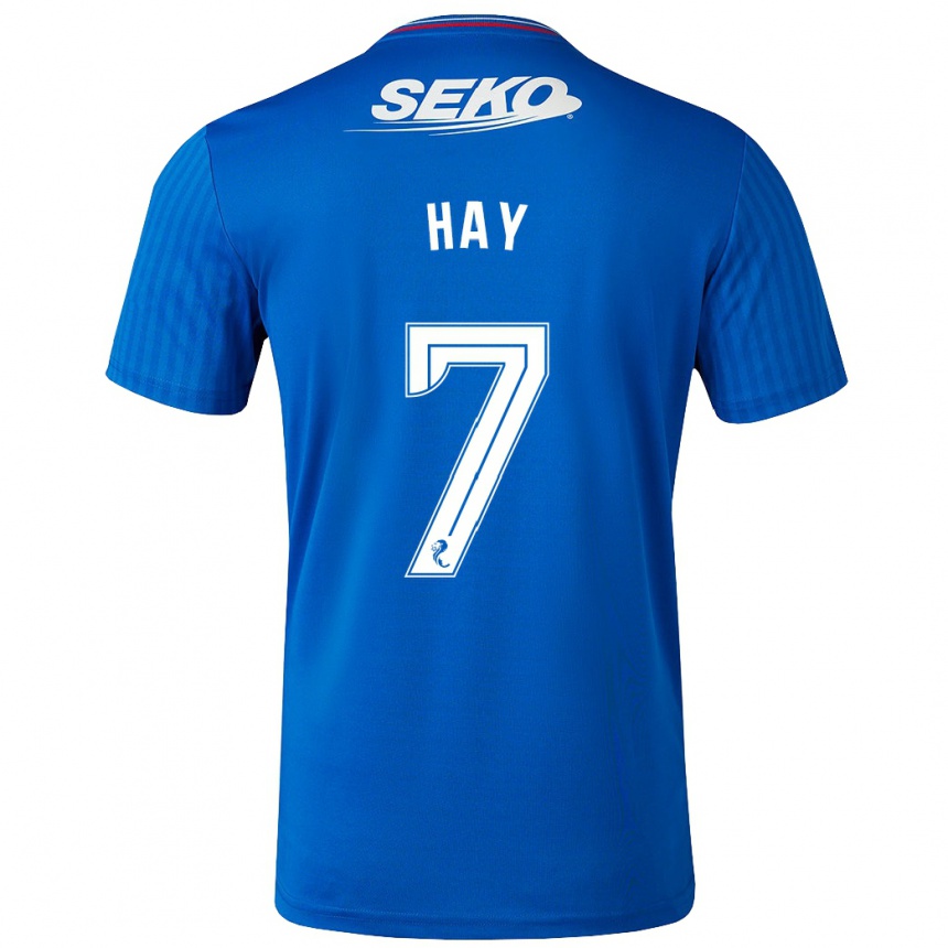 Kids Football Brogan Hay #7 Blue Home Jersey 2023/24 T-Shirt Canada