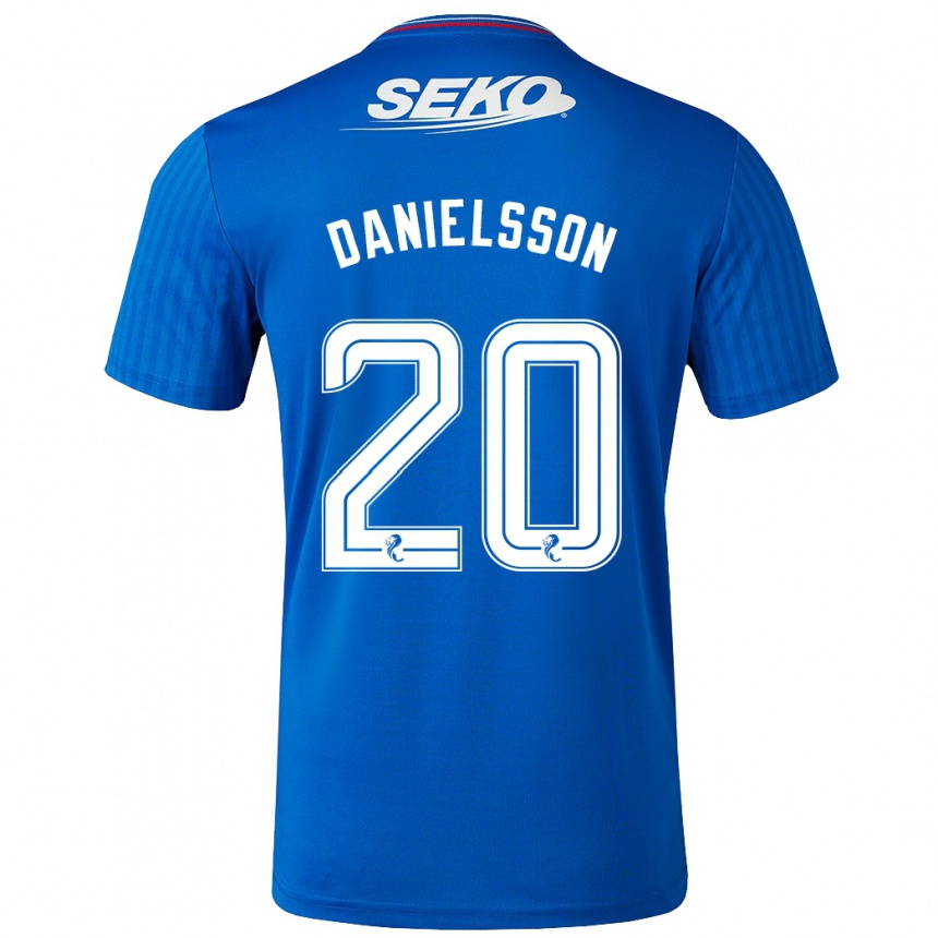 Kids Football Jenny Julia Danielsson #20 Blue Home Jersey 2023/24 T-Shirt Canada