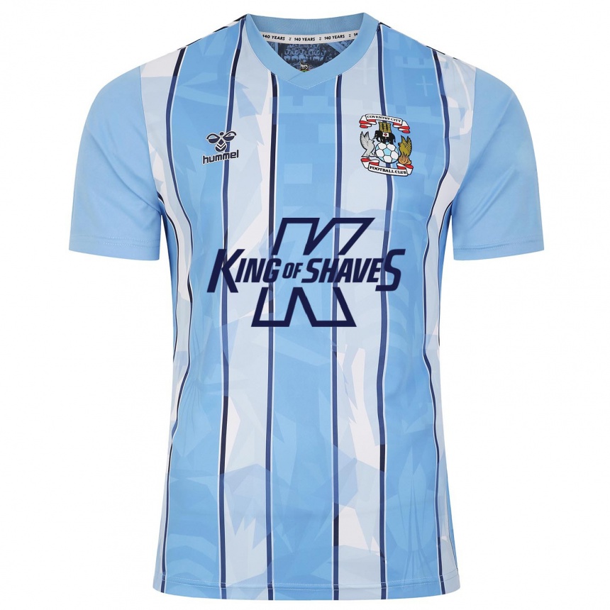 Kids Football Your Name #0 Sky Blue Home Jersey 2023/24 T-Shirt Canada