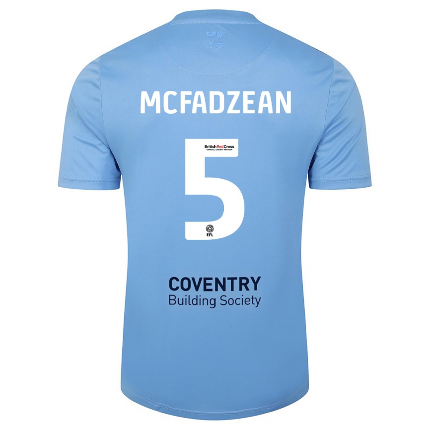 Enfant Football Maillot Kyle Mcfadzean #5 Bleu Ciel Tenues Domicile 2023/24 Canada