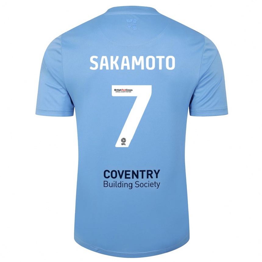 Enfant Football Maillot Tatsuhiro Sakamoto #7 Bleu Ciel Tenues Domicile 2023/24 Canada