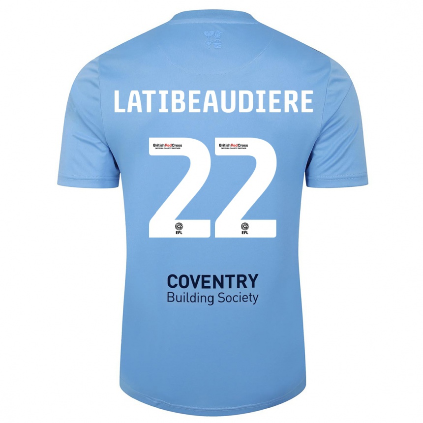 Enfant Football Maillot Joel Latibeaudiere #22 Bleu Ciel Tenues Domicile 2023/24 Canada