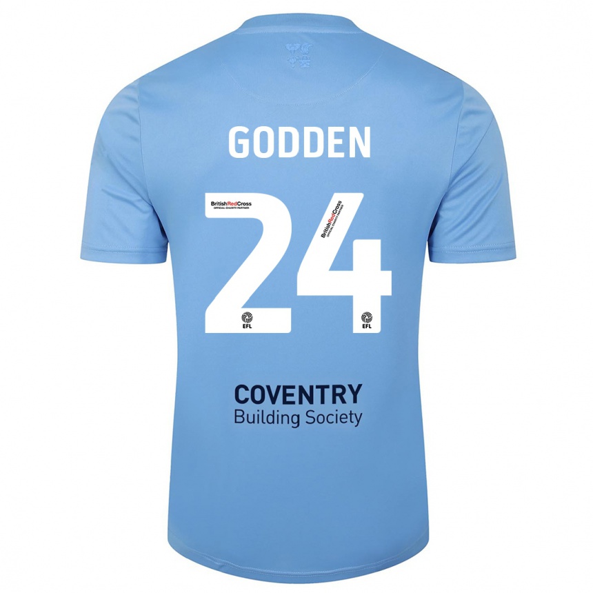 Enfant Football Maillot Matt Godden #24 Bleu Ciel Tenues Domicile 2023/24 Canada