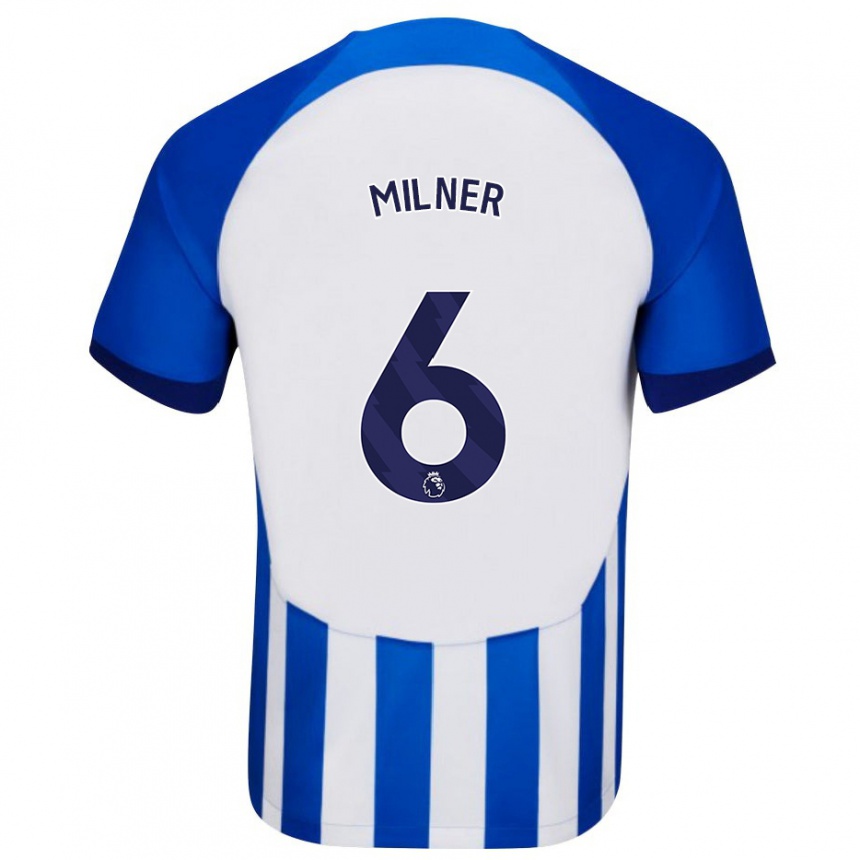 Kids Football James Milner #6 Blue Home Jersey 2023/24 T-Shirt Canada