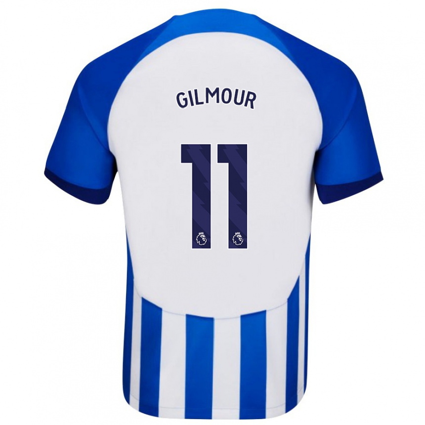 Kids Football Billy Gilmour #11 Blue Home Jersey 2023/24 T-Shirt Canada