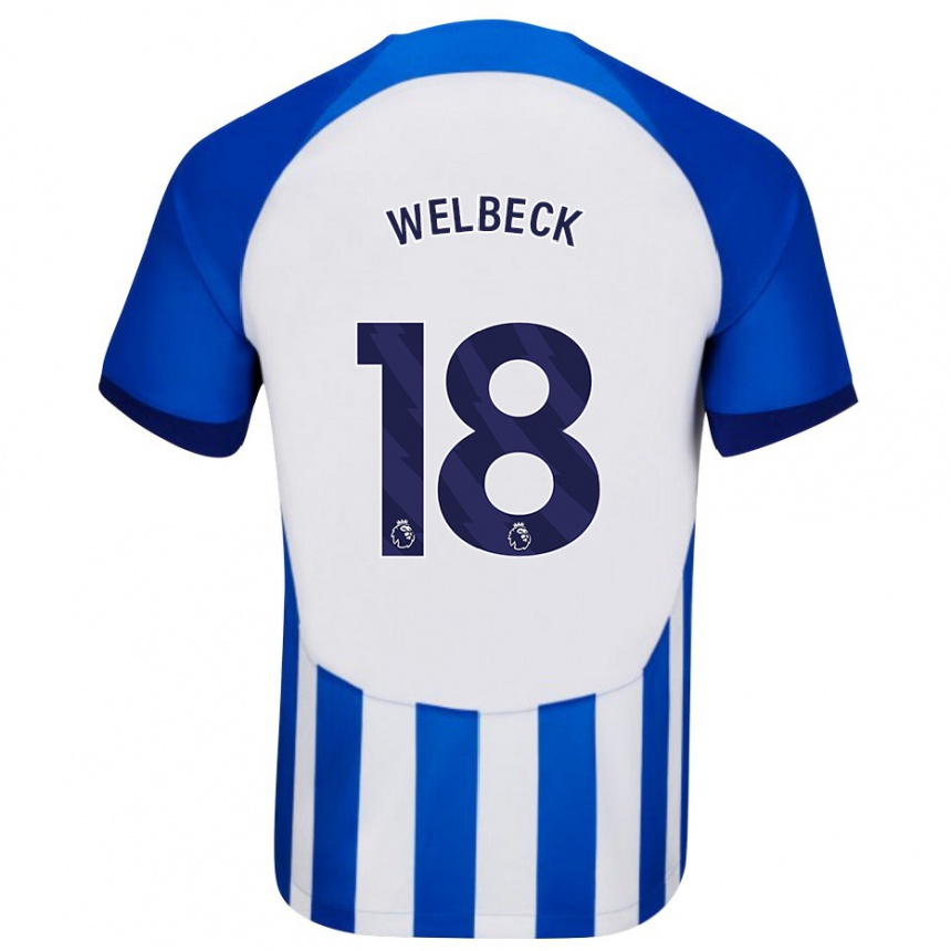 Enfant Football Maillot Danny Welbeck #18 Bleu Tenues Domicile 2023/24 Canada