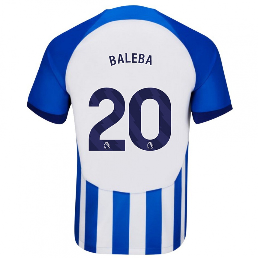 Kids Football Carlos Baleba #20 Blue Home Jersey 2023/24 T-Shirt Canada